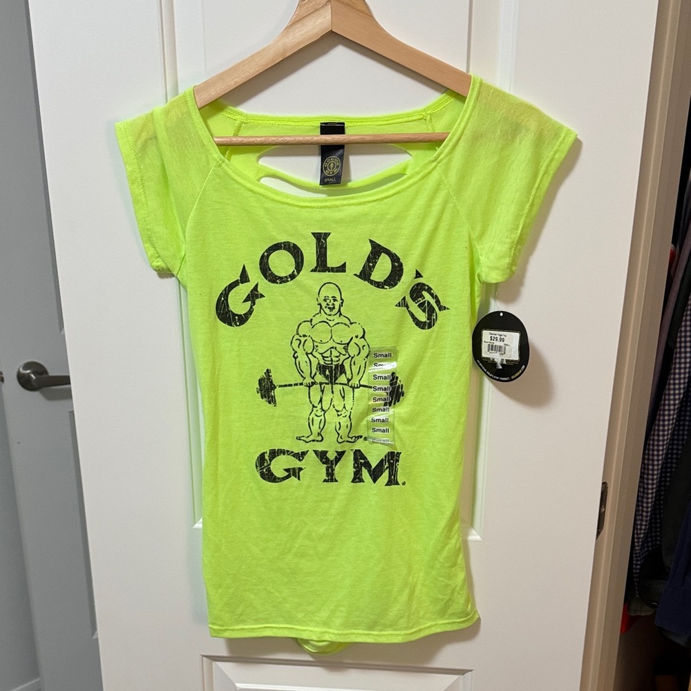 Gold's Gym Women's Neon Green Short Sleeve Tee